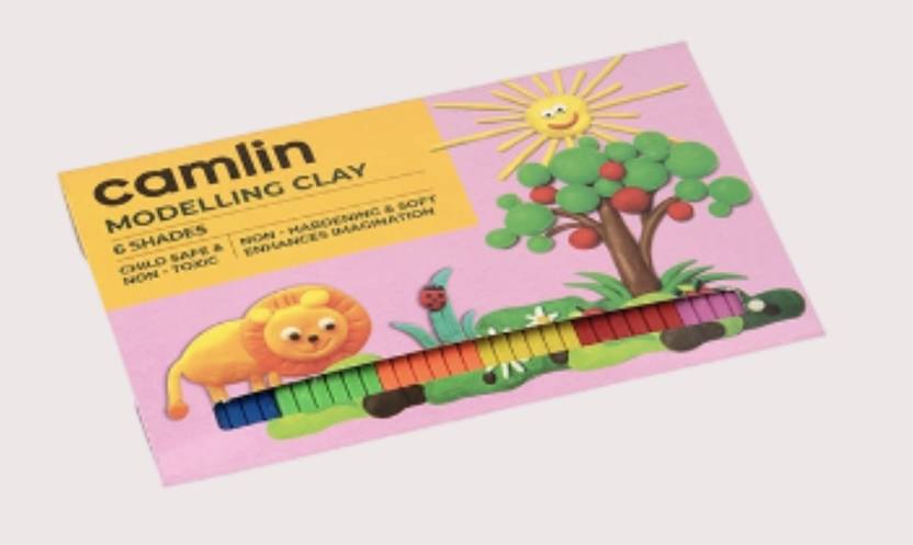 Camlin 4923501 - CAM MODELLING CLAY 6 SHADES - PACK OF 5 & 100 GRAM EACH Art Clay (0.5 kg)