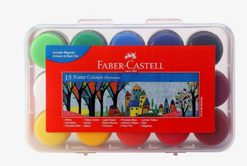 Castell 141015 - FC POSTER COLOUR (PREMIUM) - 15 SHADES (Set of 1, Multicolor)