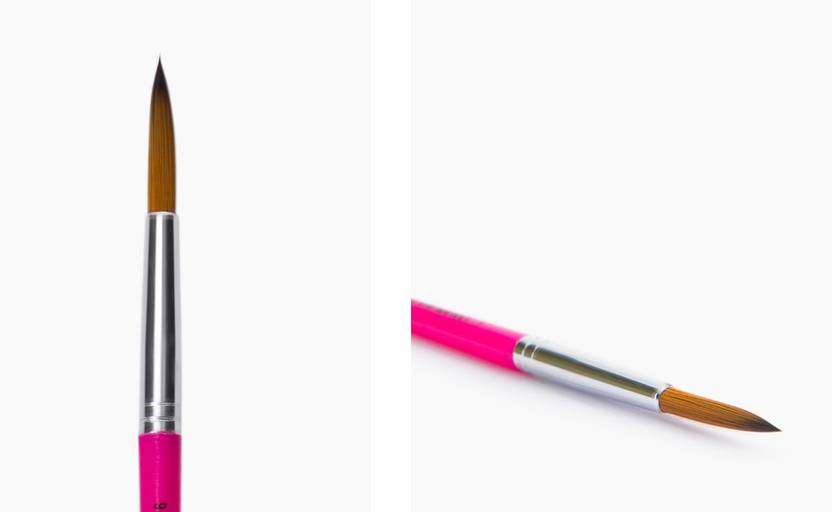 Camlin 2064779 - CAM CHAMP BRUSHES SERIES 64 (ROUND) - BRUSH SIZE:9 - SET OF 5 BRUSHES (Pink)