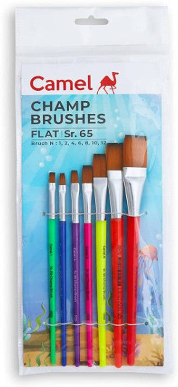 Camlin 2075697 - CAM CHAMP BRUSHES FLAT SR.65 (Multicolor)