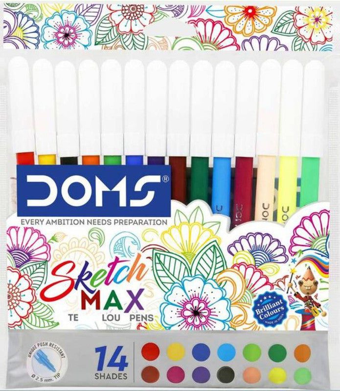 DOMS 80226 SKETCH PEN Nib Sketch Pen (Multicolor)