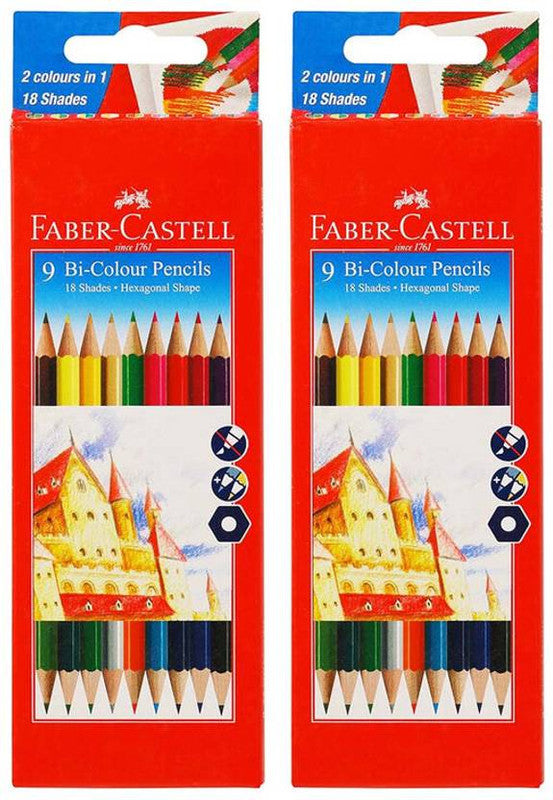 Castell FC HEXAGONAL Shaped Color Pencils (Set of 18, Multicolor)