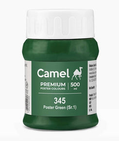 Camlin 1438345 PREMIUM POSTER COLOUR 500ML 345 POSTER GREEN (SR.1) - ALL INCLUSIVE RATE (Set of 1, POSTER GREEN)