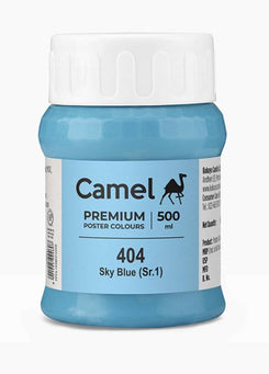 Camlin 1438404 - CAMEL PREMIUM POSTER COLOURS 500ML - 404 SKY BLUE (SR.1) (Set of 1, Blue)