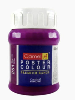 Camlin CAMEL PREMIUM POSTER COLOURS 500ML - 251 MAGENTA (SR.2) - ALL INCLUSIVE RATE (Set of 1, MAGENTA)
