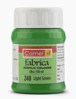 Camlin FABRICA ACRYLIC COLOURS ULTRA 500ML 240 LIGHT GREEN (Set of 1, Light Green)