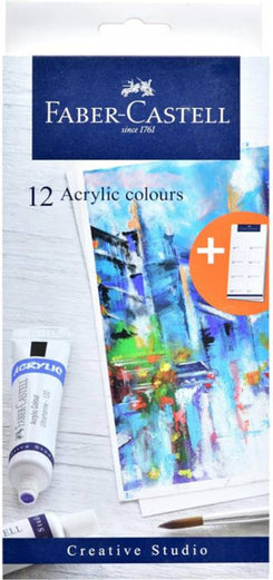 Castell 379012 - FC CREATIVE STUDIO ACRYLIC COLOURS 12 SHADES (Set of 1, Multicolor)
