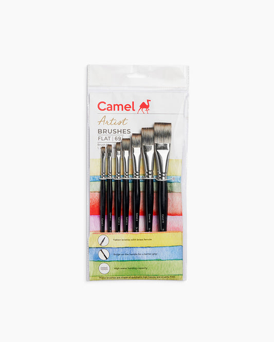 Camlin 2068745 - CAM ARTIST BRUSHES FLAT SERIES:69 (Black)
