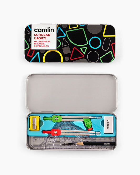 Camlin SCHOLAR BASICS Geometry Box (Black)