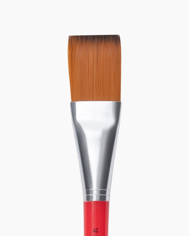 Camlin 2065782 - CAM CHAMP BRUSHES SERIES 65 (FLAT) - BRUSH SIZE:12 (Red)