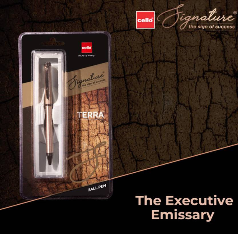 Cello SIGNATURE Ball Pen (Ink Color - Blue)