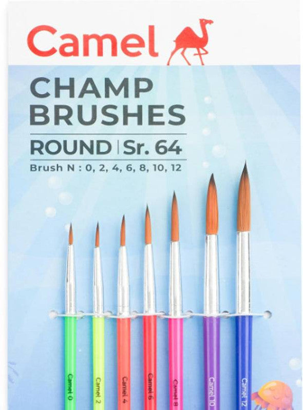 Camlin 2074695 - CAM CHAMP BRUSHES ROUND SR.64 (Multicolor)