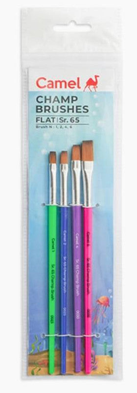 Camlin 2075696 - CAM CHAMP BRUSHES FLAT SR.56 - PACK OF 2 (Multicolor)