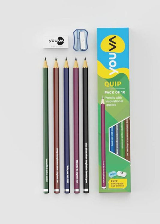 NAVNEET 35323 - YOUVA QUIP PENCILS - PACK OF 5 Pencil (Multicolor)