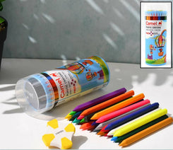 Camlin 4428023 - CAM PLASTIC CRAYONS 28 SHADES - PACK OF 2 (Multicolor)