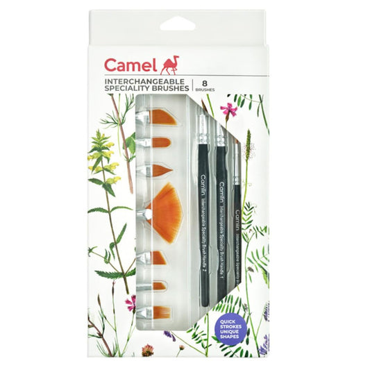 Camlin 2008078 - CAM INTERCHANGEABLE SPECIALITY BRUSHES (Black) (Black)