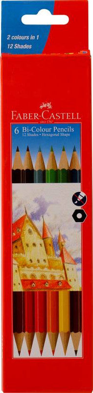 Castell FC HEXAGONAL Shaped Color Pencils (Set of 6, Multicolor)