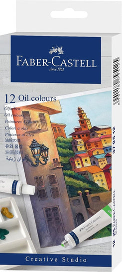 Castell 379512 - FC CREATIVE STUDIO OIL COLOURS 12 SHADES (Set of 1, Multicolor)